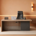 63 Inch Executive Office Desk Stainless Steel Frame